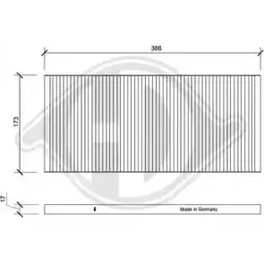 Салонный фильтр DIEDERICHS DCI0014 S1SN2W M 2094238 SQISJ