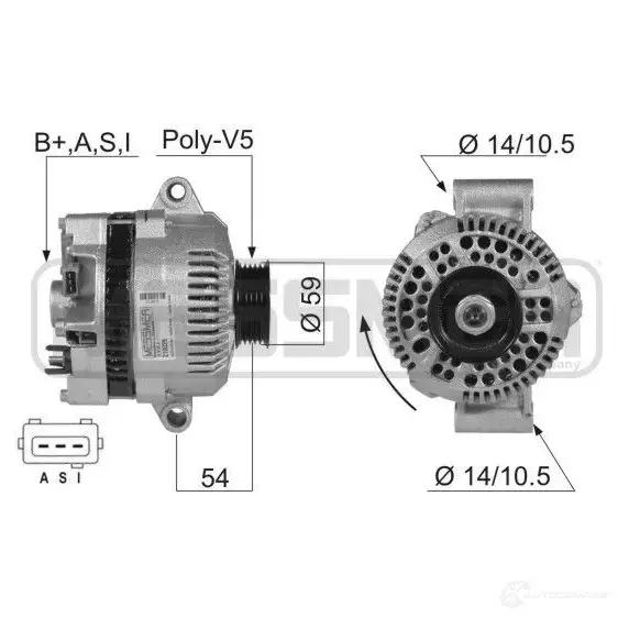 Генератор MESSMER 1437595571 210029a 5Z7 TBM