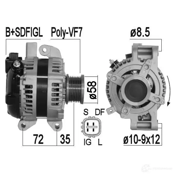 Генератор MESSMER 1437593247 52XW N7 209370a изображение 0