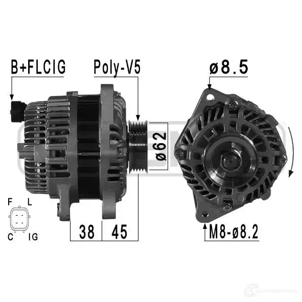 Генератор MESSMER 1437595415 210953a VQ RL6I