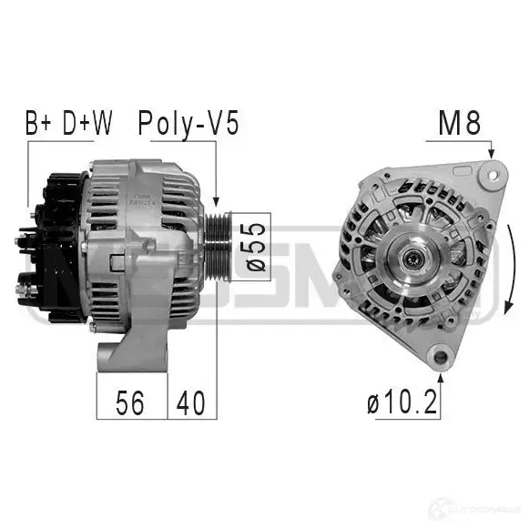 Генератор MESSMER 210848a J1D HUF 1437593384