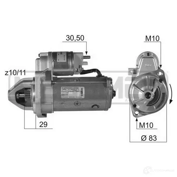 Стартер MESSMER 220177a J8Y6UX S 1437592439 изображение 0