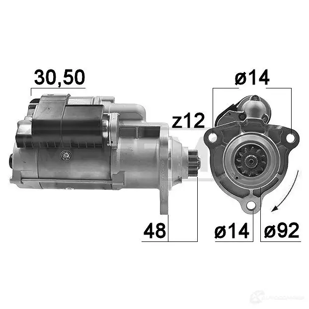 Стартер MESSMER 220993 S1F4J VC 1424901401 изображение 0