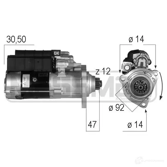 Стартер MESSMER BM W6W 220572 2629461