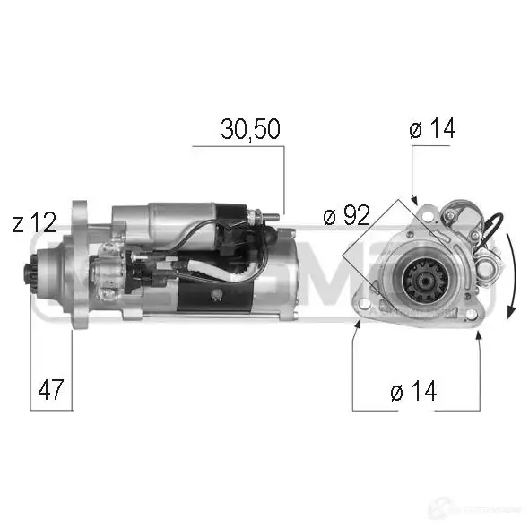 Стартер MESSMER 1437592732 3 YUBN7C 220561a