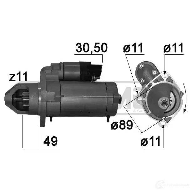 Стартер MESSMER 220915a CG J82Z 1437593322
