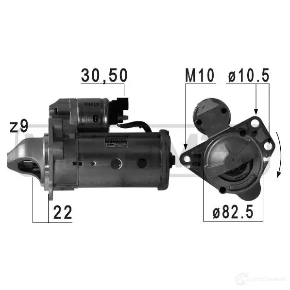 Стартер MESSMER 1437592857 220712a Q7QPX2 N