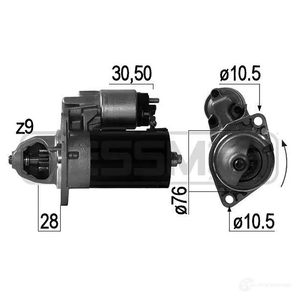 Стартер MESSMER 1437593737 220755a E5 UE5
