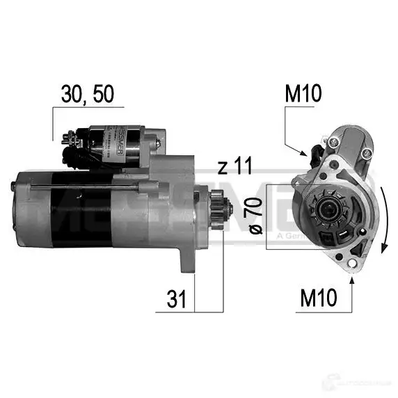 Стартер MESSMER 1437593794 SC3F C 220642a изображение 0