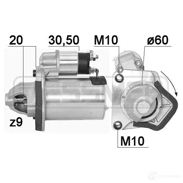 Стартер MESSMER 1437594156 220895a D XM4L4 изображение 0