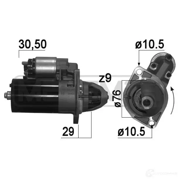 Стартер MESSMER 1437594303 220908a XAR EK7V