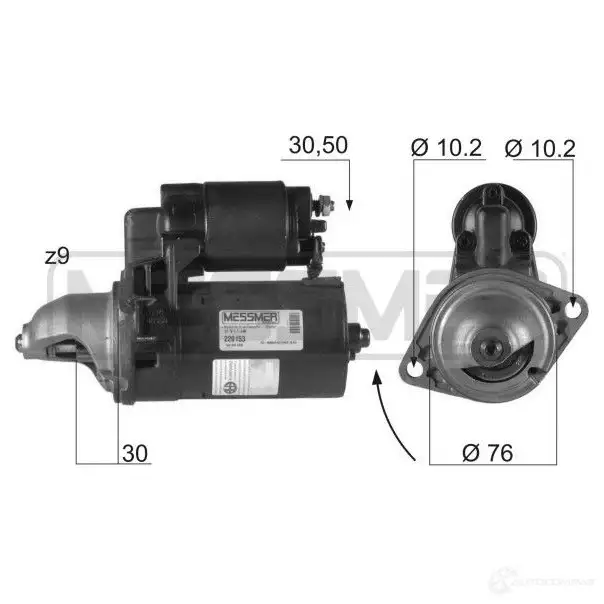 Стартер MESSMER 220153a 1437594143 RU8I 6