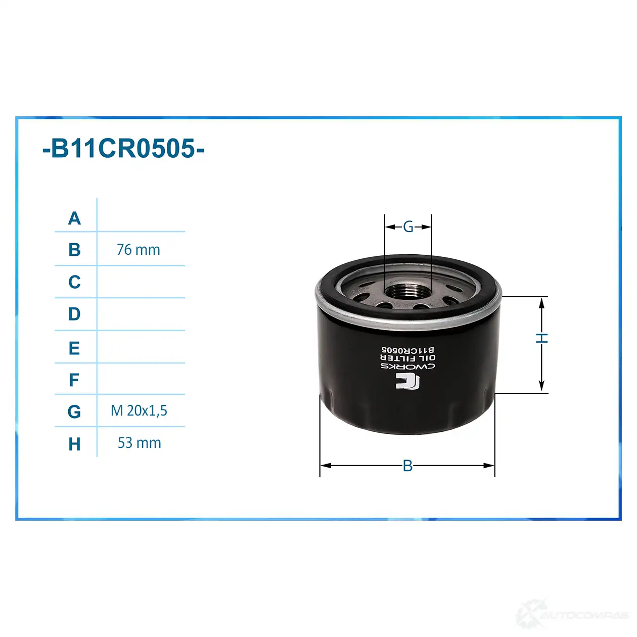 Масляный фильтр CWORKS 0I9QVF S 1439699648 B11CR0505 изображение 1