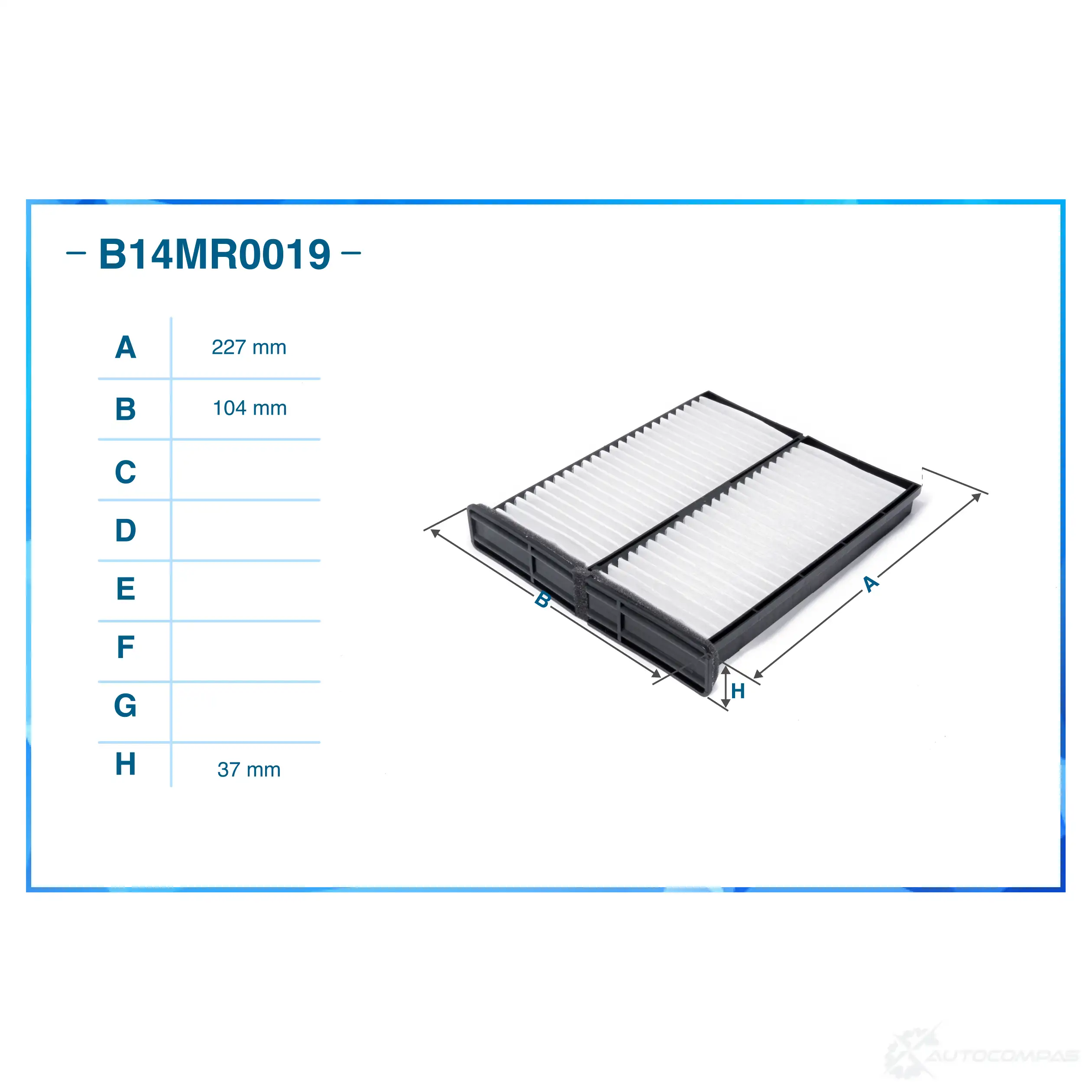 Салонный фильтр CWORKS B14MR0019 JT7 M3 1439701483 изображение 1