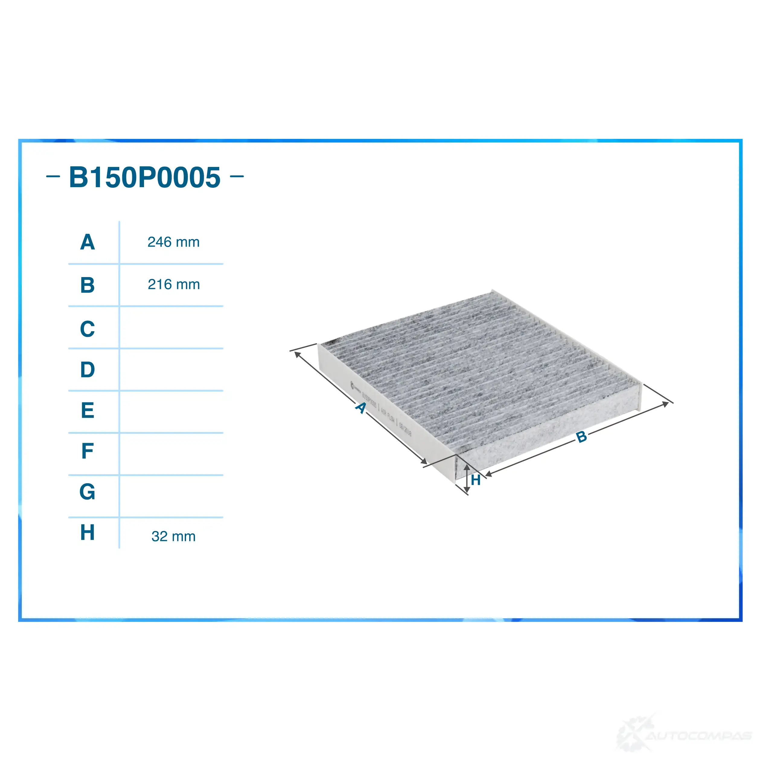 Салонный фильтр CWORKS 3DJ 93E B150P0005 1439701618 изображение 1