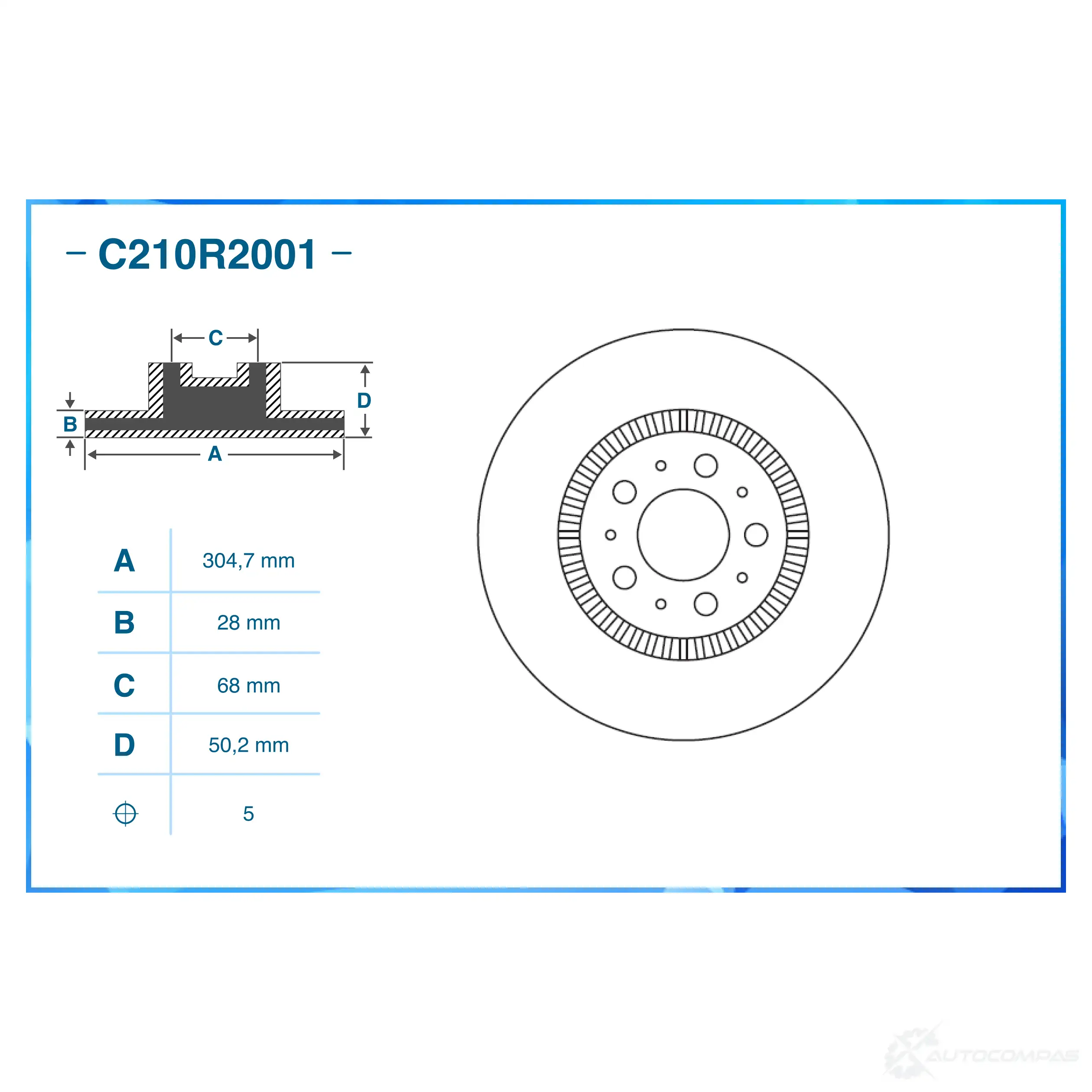 Тормозной диск CWORKS C210R2001 1439702238 LCDL N изображение 1