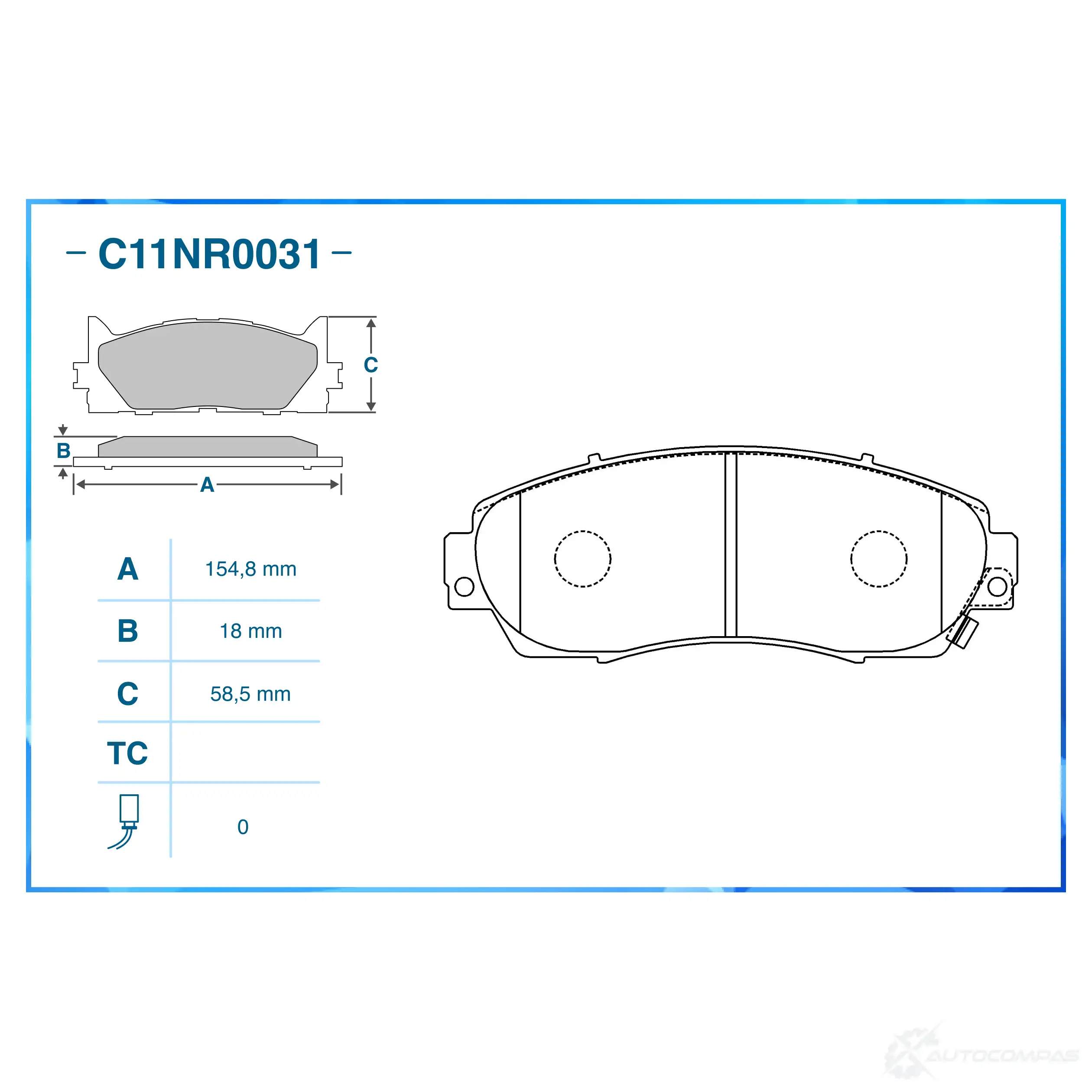 Тормозные колодки дисковые, комплект CWORKS 5BVXU 9 C11NR0031 1439703409 изображение 1