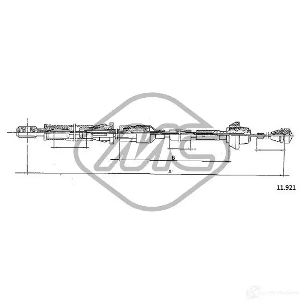 Трос газа METALCAUCHO C2C 1EVB 3799228 81876 изображение 0