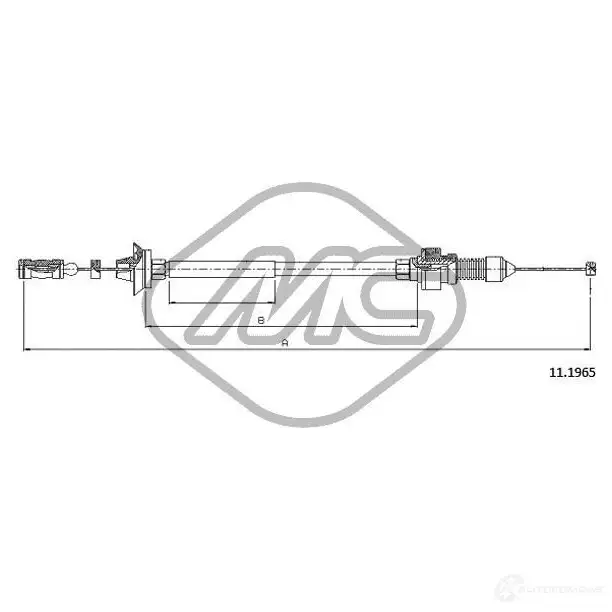 Трос газа METALCAUCHO 80901 6N 7VQ 3798272