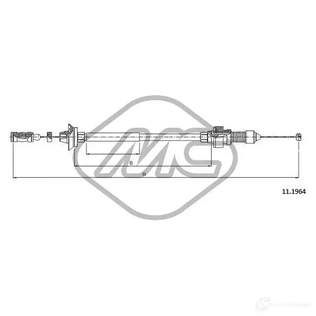 Трос газа METALCAUCHO ODP0 EK4 80900 3798271 изображение 0