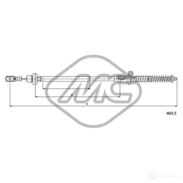 Трос газа METALCAUCHO K2 MJ48 3798883 81527 изображение 0