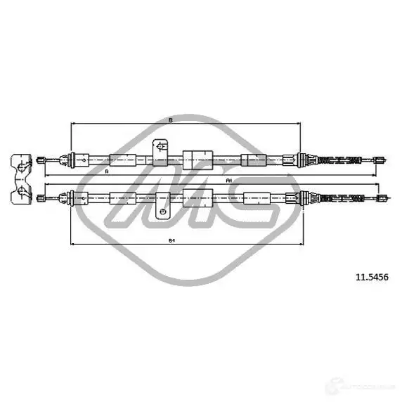 Трос ручника METALCAUCHO SJRQ TVD 3799175 81823