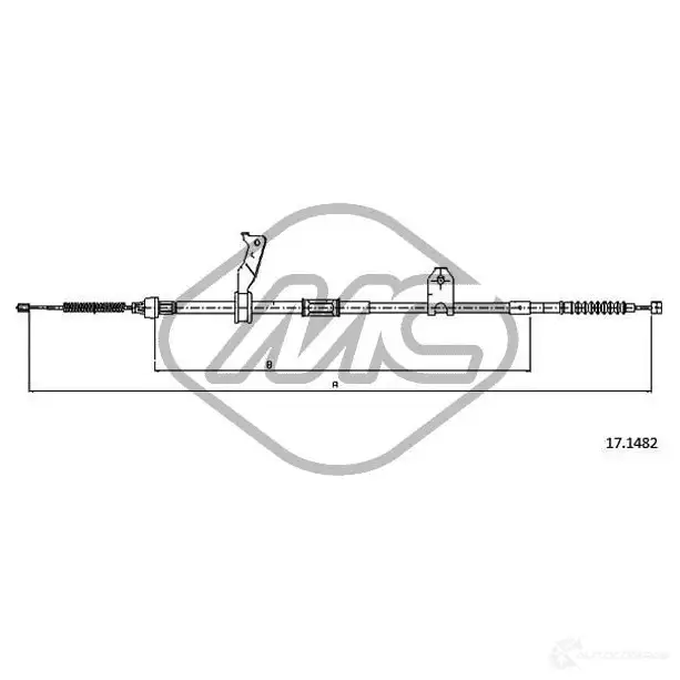 Трос ручника METALCAUCHO 3800552 YX RYA4 83526 изображение 0