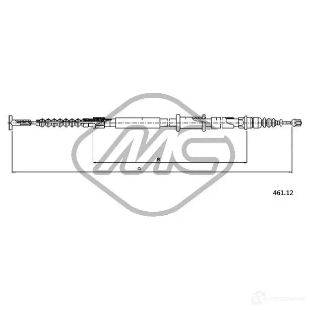 Трос ручника METALCAUCHO 81317 3V SPHB 3798679 изображение 0