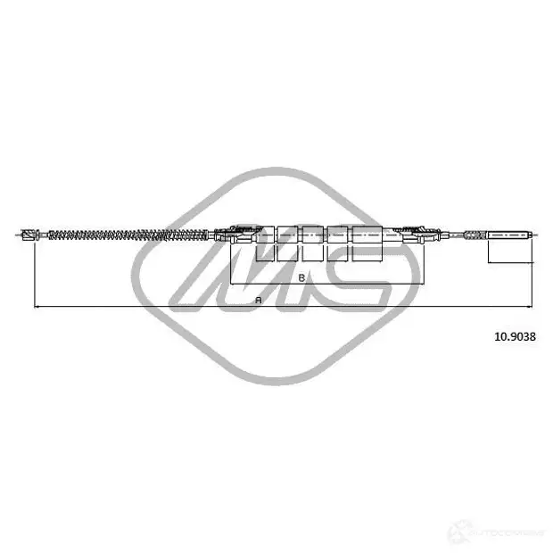 Трос ручника METALCAUCHO 1270385377 U9QI GQ1 83290 изображение 0