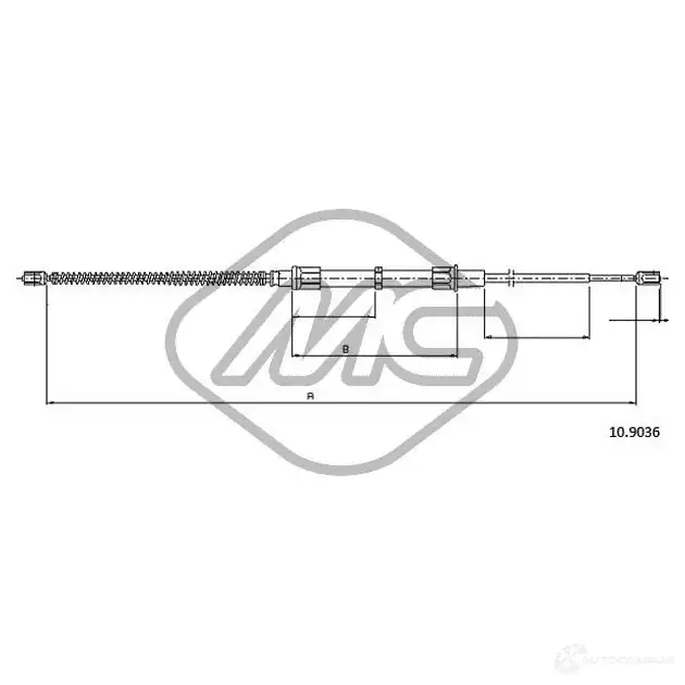 Трос ручника METALCAUCHO 83286 FI SSK 3800399 изображение 0