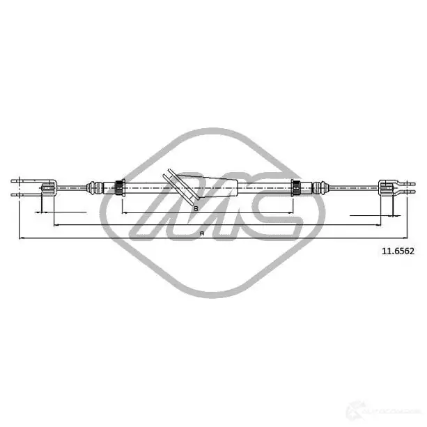 Трос ручника METALCAUCHO 83133 1270384353 KNK ZUN3