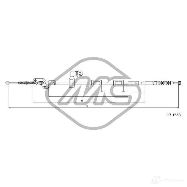 Трос ручника METALCAUCHO 4J4IM T 3800543 83517 изображение 0