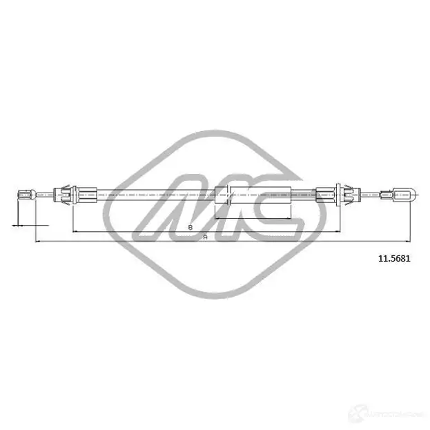 Трос ручника METALCAUCHO D 1MNF 3799208 81856