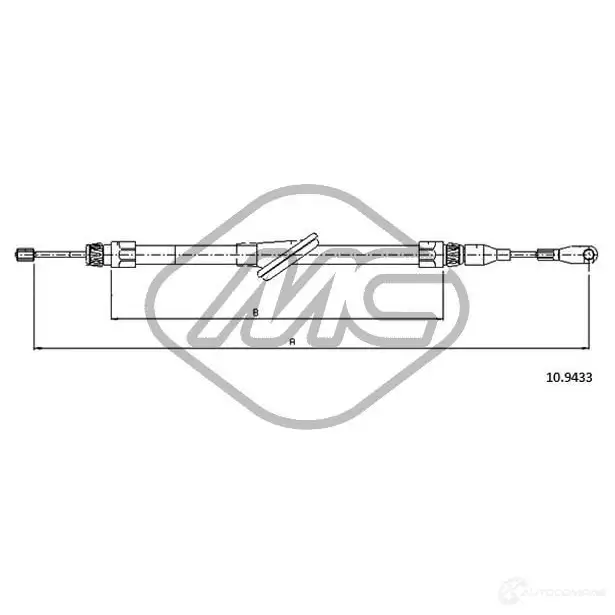 Трос ручника METALCAUCHO Y QCPXWV 3798373 81009