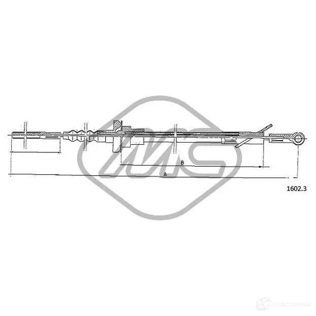 Трос сцепления METALCAUCHO 81042 1D 1QI7 3798406 изображение 0