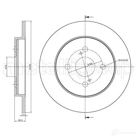 Тормозной диск METELLI 23-1013C 8032747228333 TBS TK 1198111616