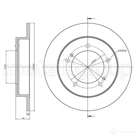 Тормозной диск METELLI 8032747204924 TJR Z9 1213517 23-0590