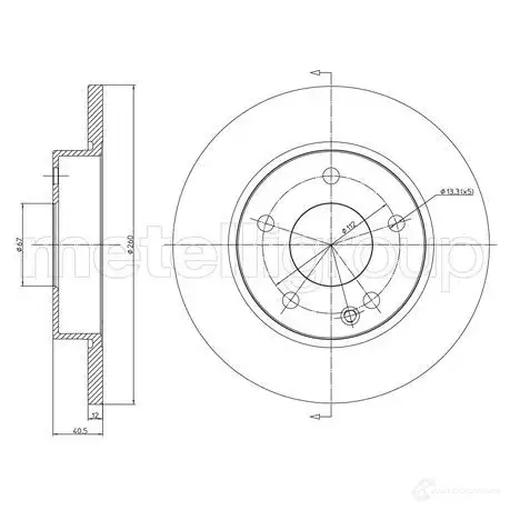 Тормозной диск METELLI IZ 28I63 8032747229378 23-0470C 1198111402