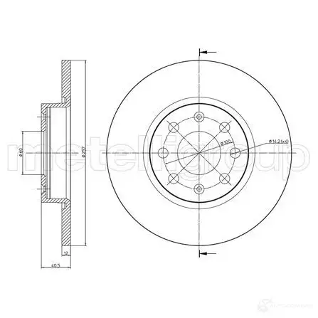 Тормозной диск METELLI 8032747228197 PWJ7J PB 23-0858C 1198111582 - Изображение 1