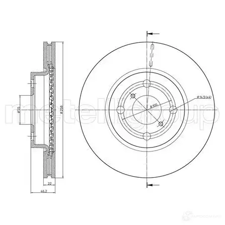 Тормозной диск METELLI MR9PD A 23-0879C 1198111588 8032747059906 - Изображение 1