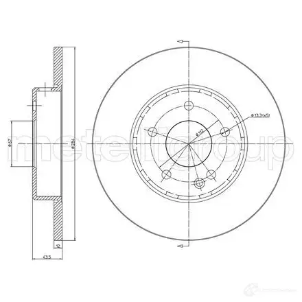 Тормозной диск METELLI 4UU XZN 1198111358 8032747229552 23-0313C