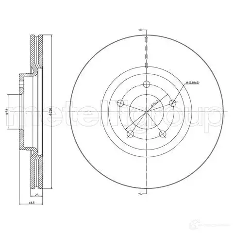 Тормозной диск METELLI P7 JAZS6 8032747105689 23-1417C 1214196