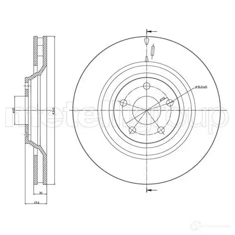 Тормозной диск METELLI NUR5 F 8032747078716 23-1134C 1214009