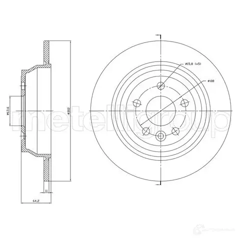 Тормозной диск METELLI 23-1779C 1437623988 X61Q FA изображение 0