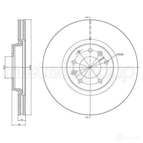 Тормозной диск METELLI 8032747176832 1214279 23-1550C R78 VMA6