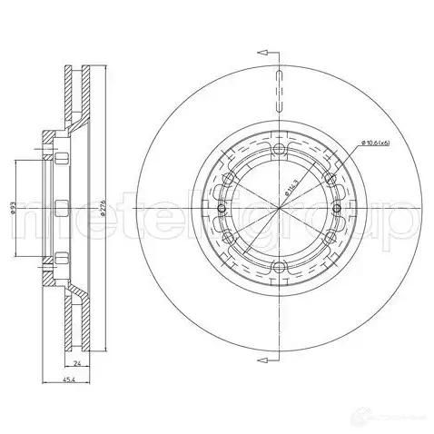 Тормозной диск METELLI 23-1722C 8032747178959 TVMC O 1214392