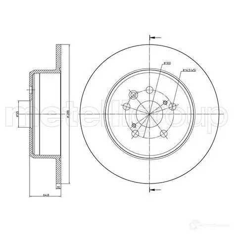Тормозной диск METELLI 8032747114377 8A NF0 23-0971C 1213862