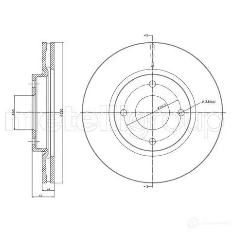 Тормозной диск METELLI SZV ZVY5 1214094 8032747100608 23-1259C