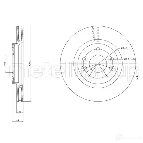 Тормозной диск METELLI 23-1762C SCK UF 1437625064