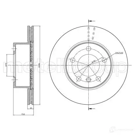 Тормозной диск METELLI FKYM H 8032747230497 23-0810C 1198111560